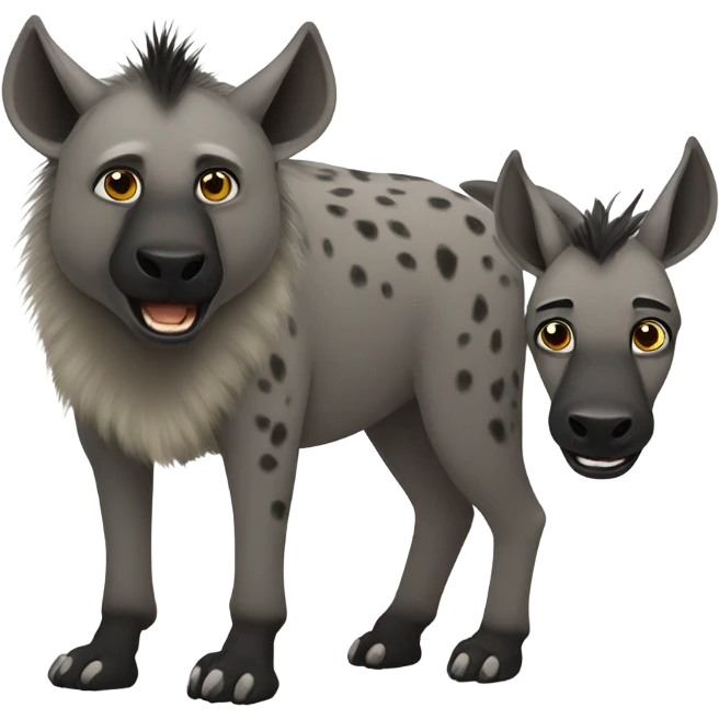 Gay hyena and donkey emoji