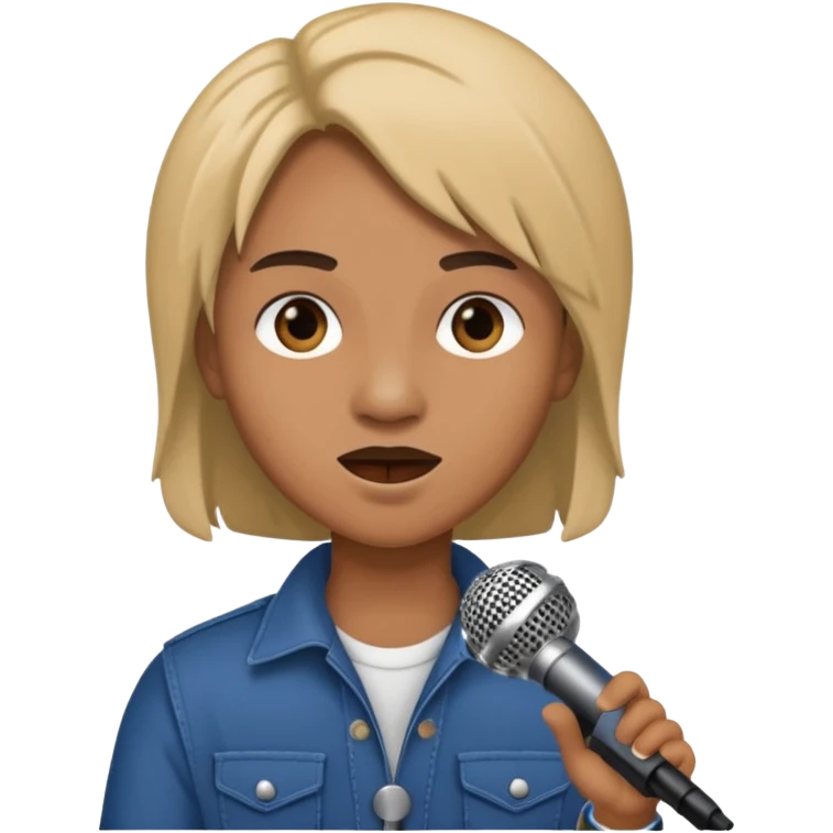 lead singer with microphone emoji