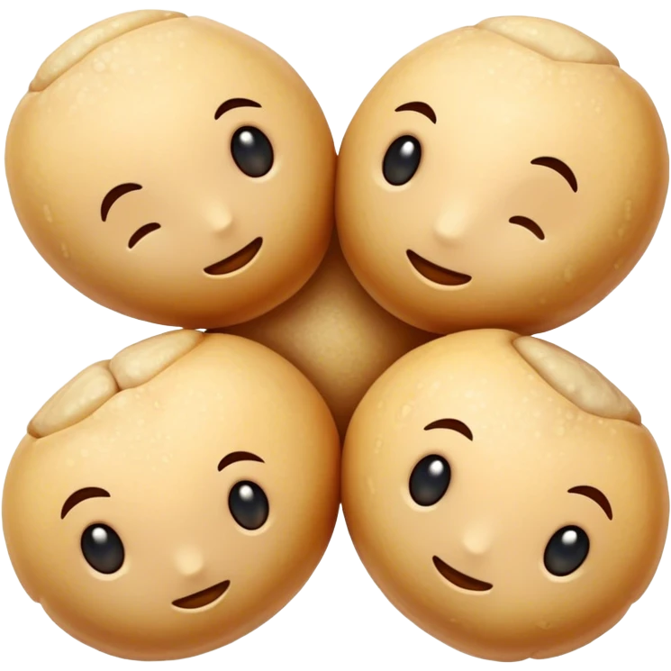 three garbanzo beans emoji