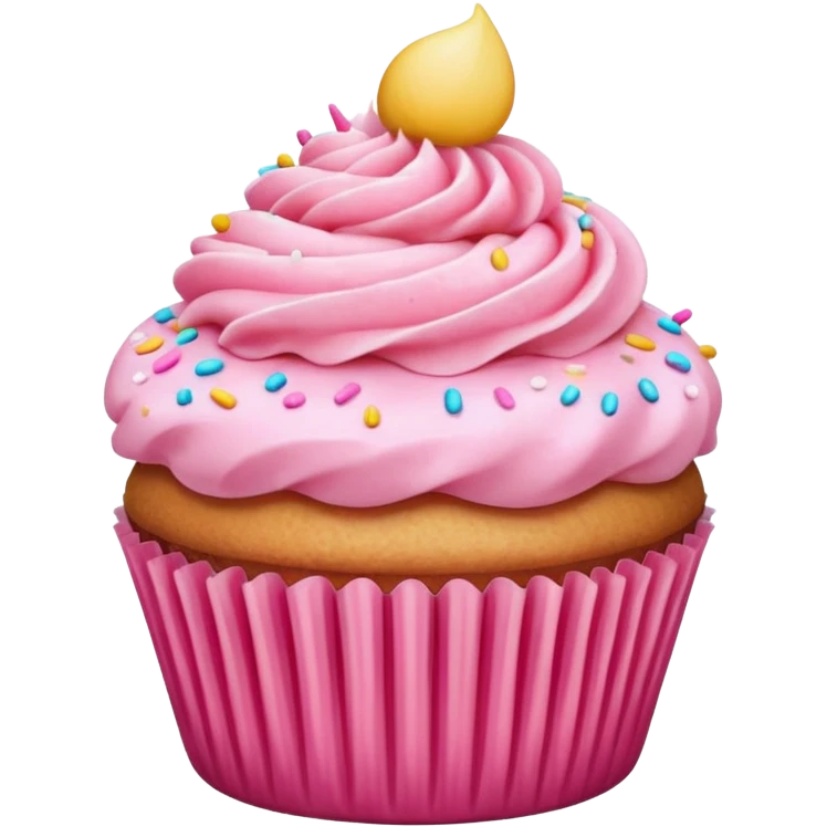 Cupcake with pink icing emoji