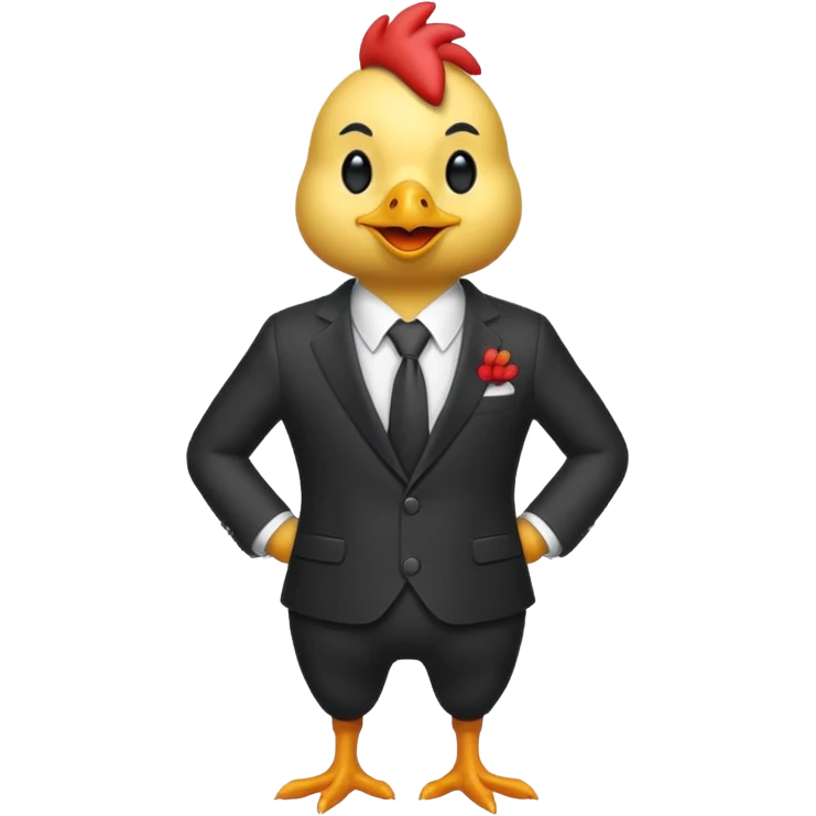 chicken in suit  emoji