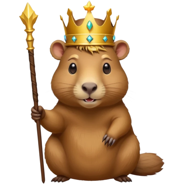 A l Queen Capybara with a wand emoji