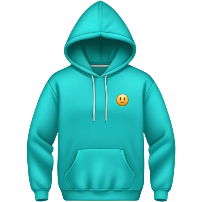 A turquoise Yuxus hoodie  emoji