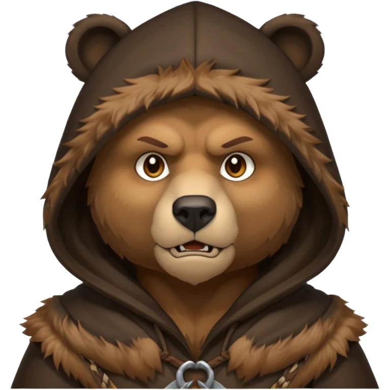 bear warrior with hood emoji