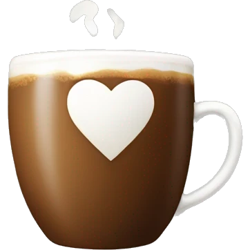 Un corazón con la mitad café y la otra blanca emoji