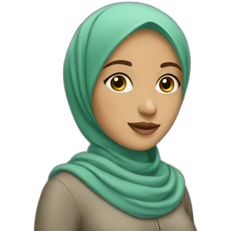 Fair Hijabi girl  emoji