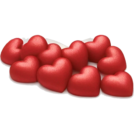 White Heart shaped cake emoji