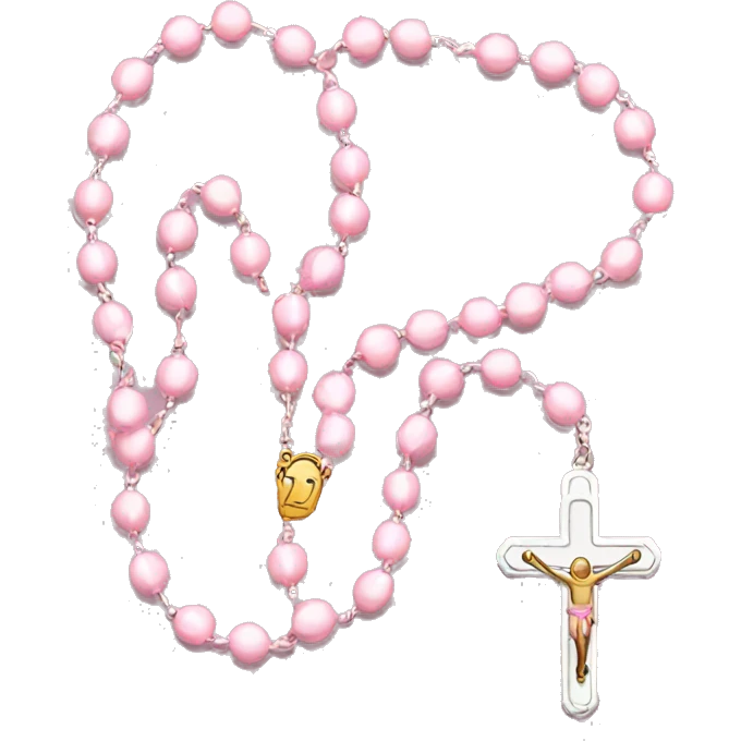 Light pink rosary emoji