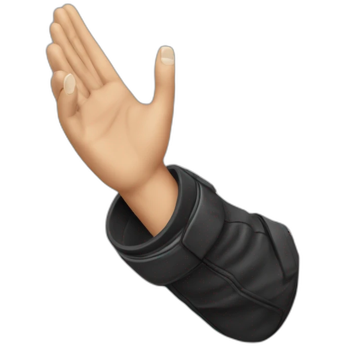Maxime biaggi qui lève les mains emoji