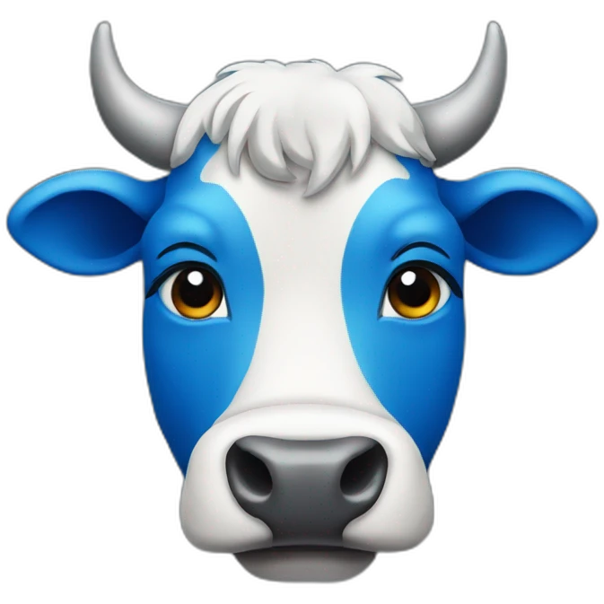 blue cow head emoji