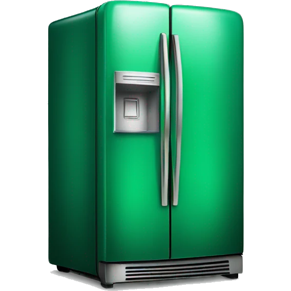 Realistic emerald green fridge  emoji