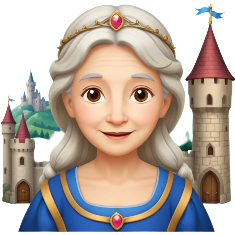 The kind and amiable grandmother in medieval fairy tales emoji