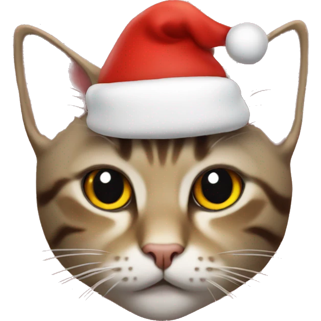 Cat with Christmas hat emoji