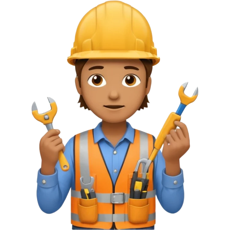 Frazzled contractor emoji