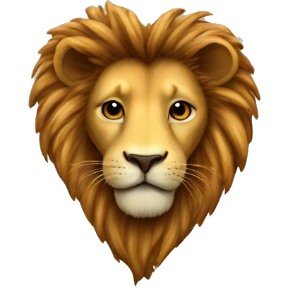 Lion print heart emoji