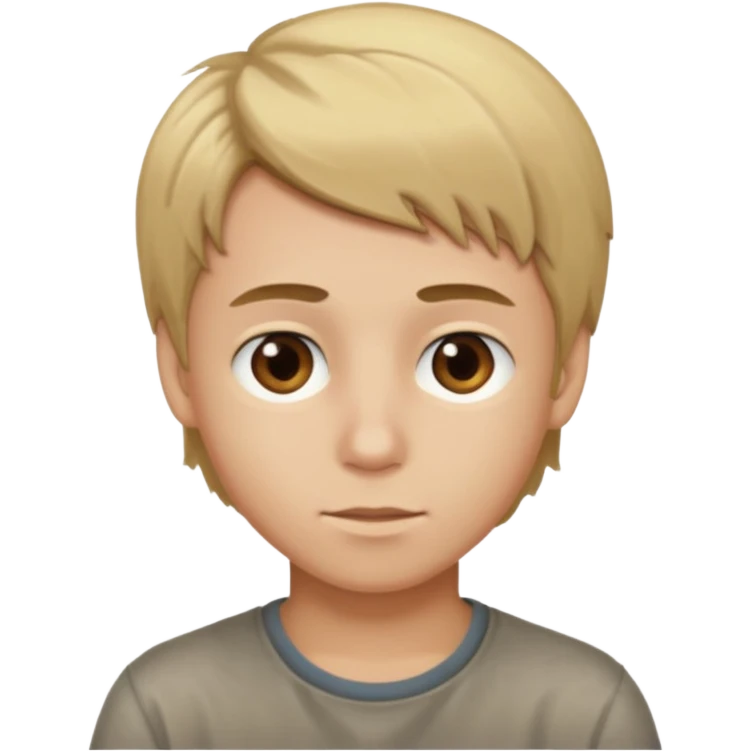 dirty blond haired boy witth brown eyes emoji