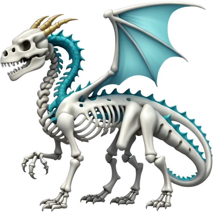 Evil Shiny Boneknapper-Skeleton-dragon (full body) emoji