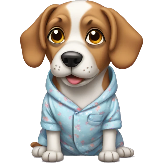 Dog wearing pajamas  emoji