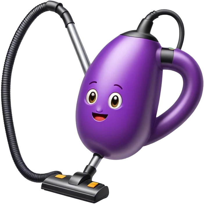 Vacuum sucking a eggplant  emoji
