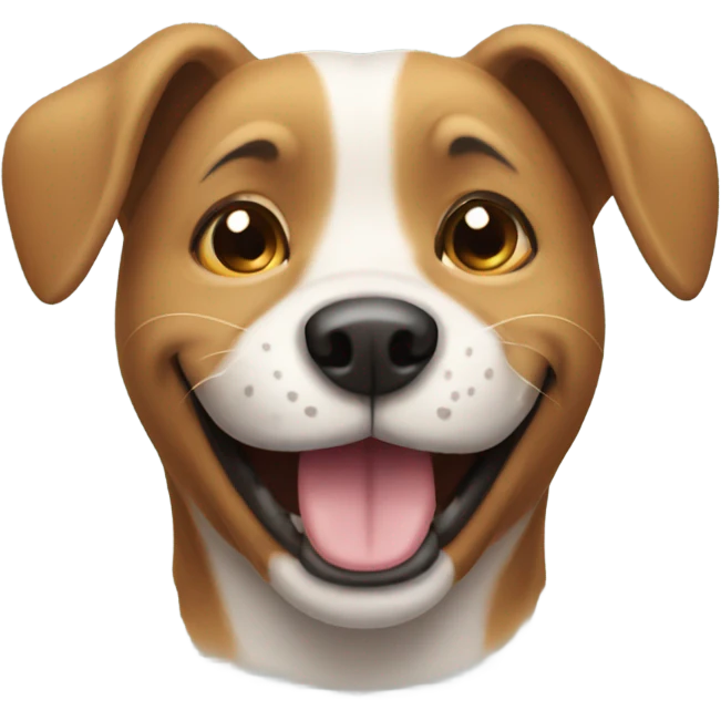 A dog smiling emoji