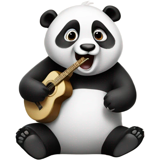 Panda singing emoji