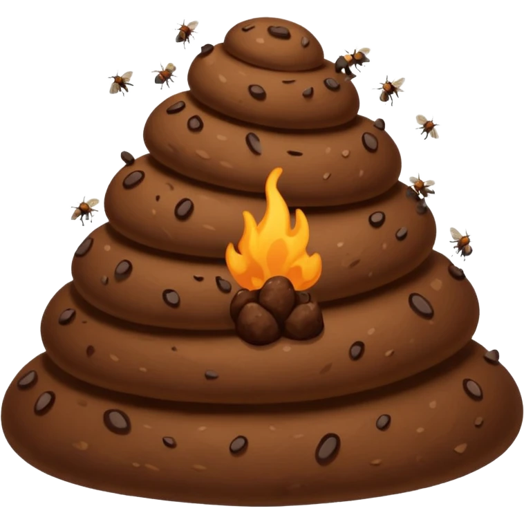 Poop coming out of butt emoji