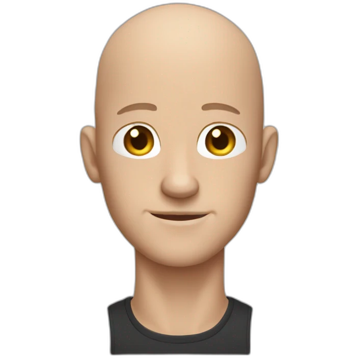 Bald white man with box gloves emoji