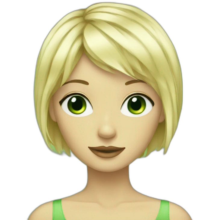 blond-girl-short-hair-and-curtain-fringe-with-green-eyes emoji