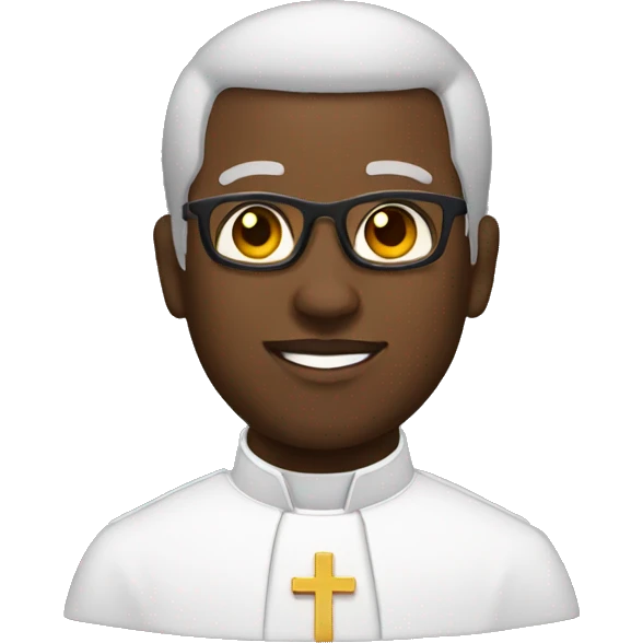 Black male priest emoji