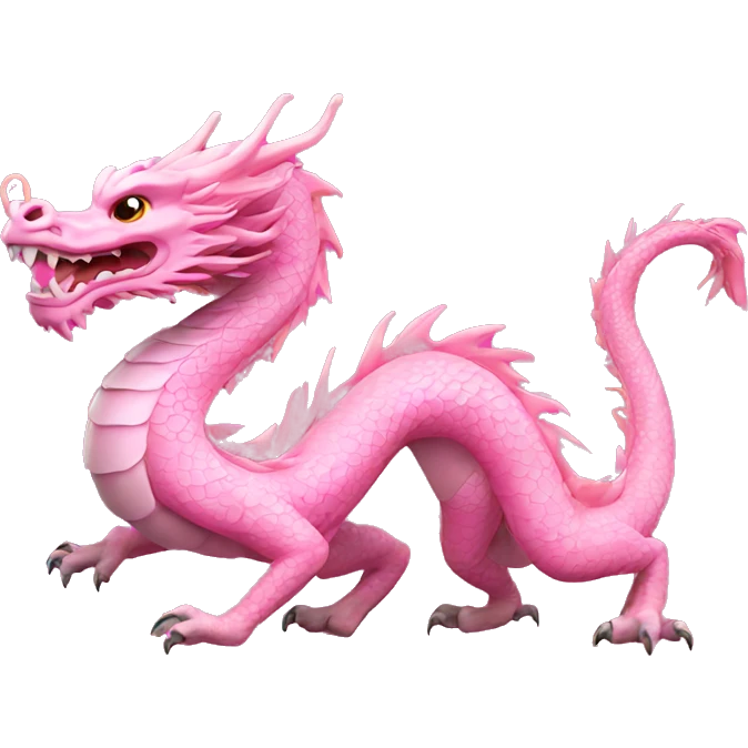Pink Chinese dragon  emoji
