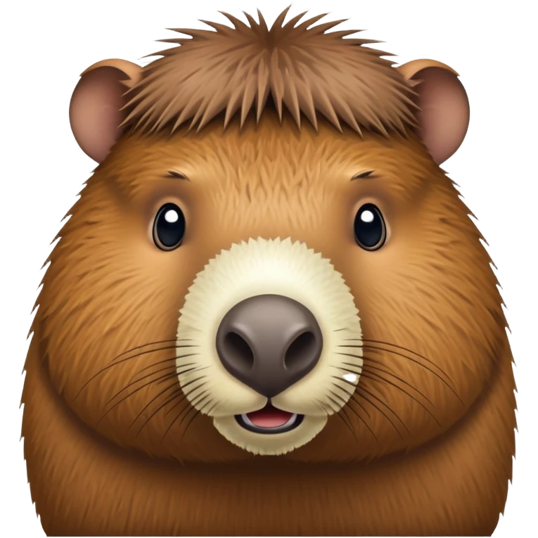 A capybara-coconut hybrid with the animal's head and a round, brown, textured coconut as its body emoji