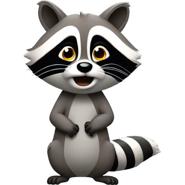 A raccoon shrugging emoji