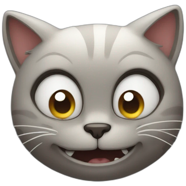 Crazy cat scared emoji