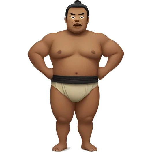 Brown sumo wrestler emoji