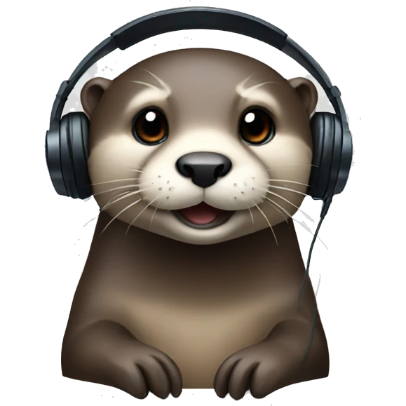 otter with headphones emoji
