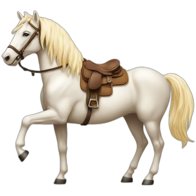 Un cheval sur un cheval emoji