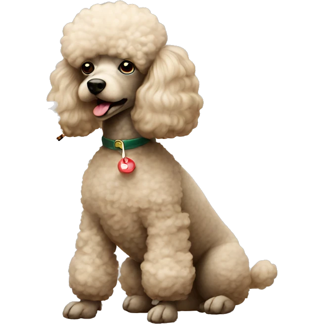 poodle smoking emoji