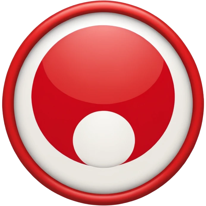 Japanese flag, simple, clean, white background with a red circle in the center emoji