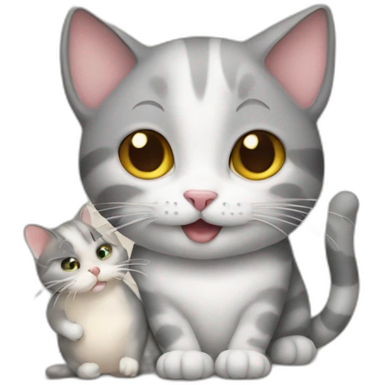 cat holding mouse emoji