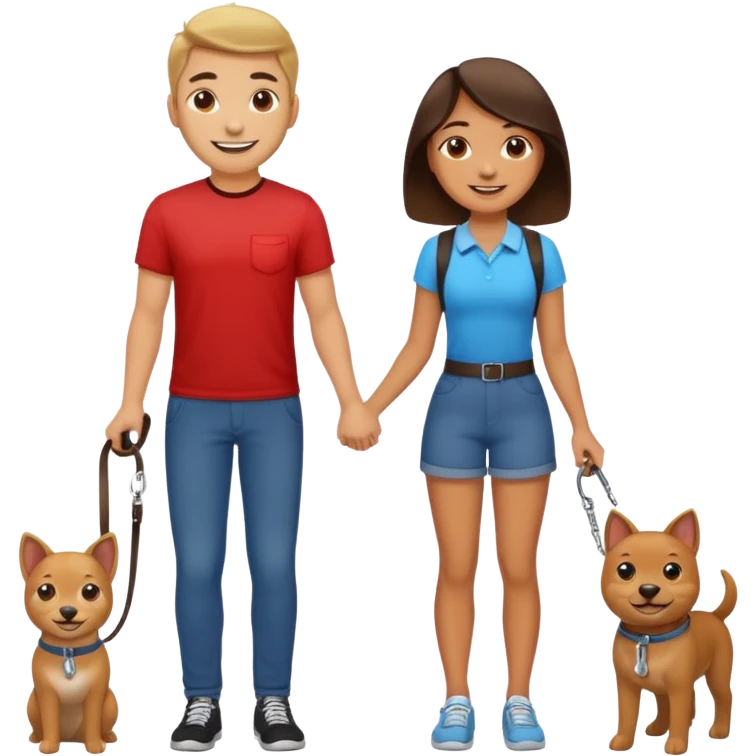 Girlfriend with boyfriend on leash  emoji