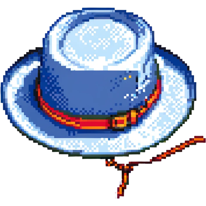 Синяя панамка со шнурком, no background emoji