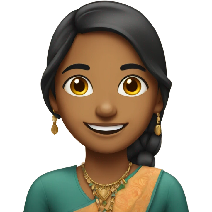 indian girl smiling emoji