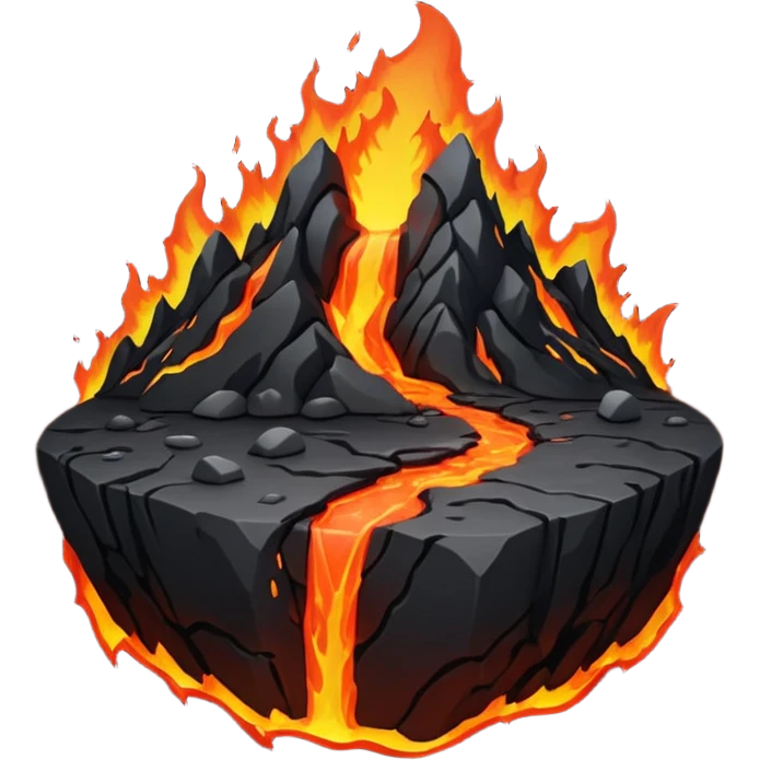 planet, surface covered in lava and rocks  emoji
