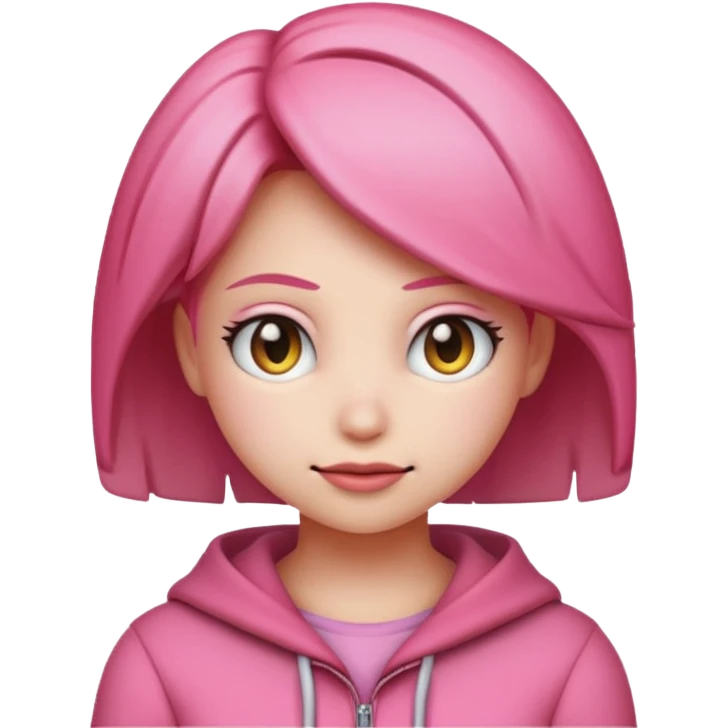 Amy Rose from Sonic, emoji style, calm expression emoji