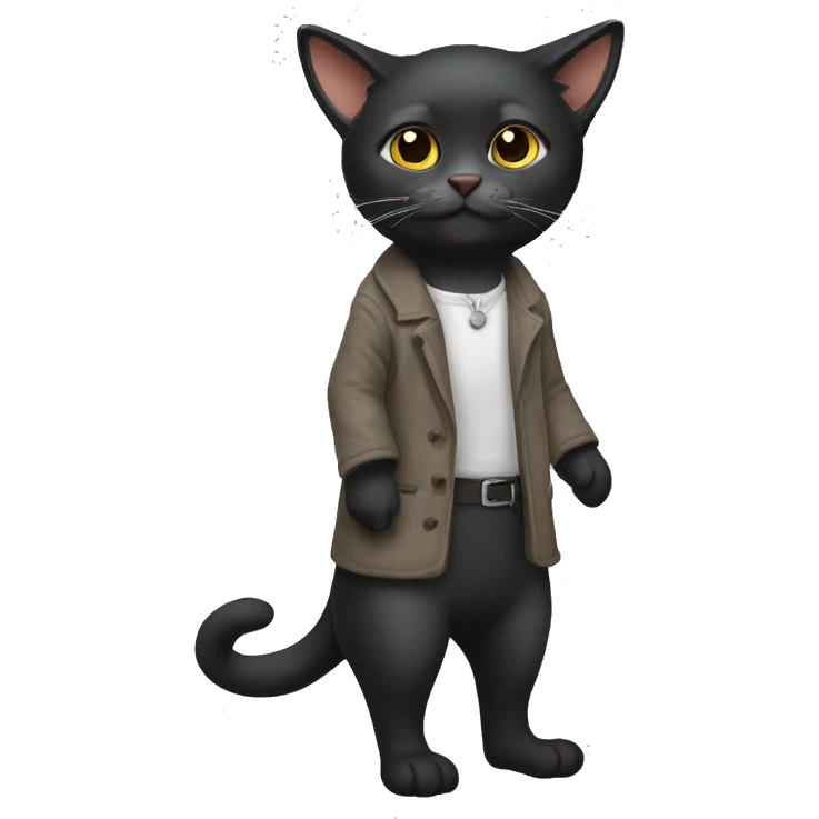 Кошка вислоухая черная emoji