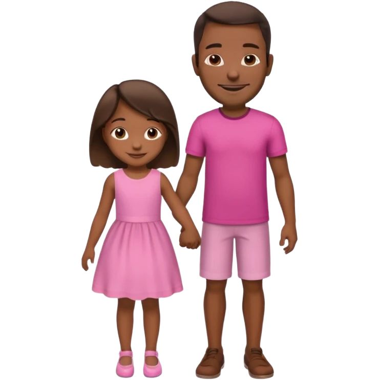 black man with a white little girl emoji