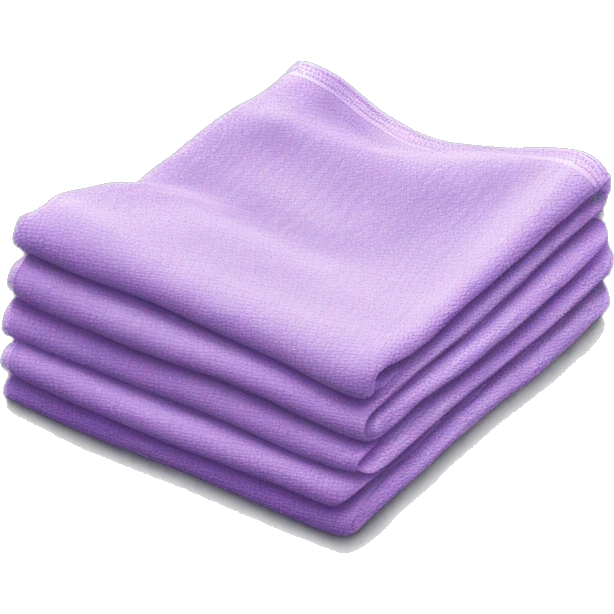 Realistic folded light purple dish towel emoji