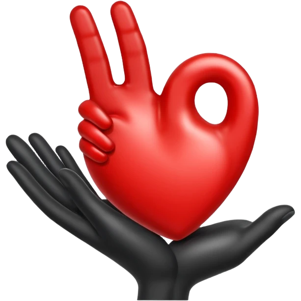 I want hand heart inside it d to be there emoji