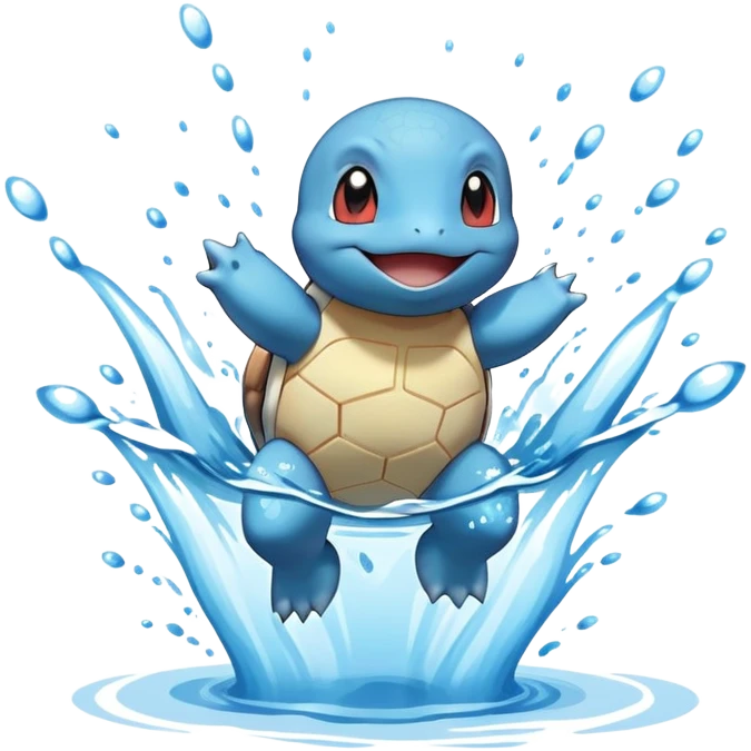 Splashing Squirtle emoji