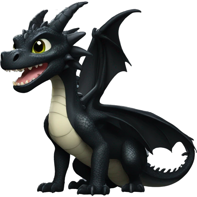 black dragon TOOTHLESS emoji